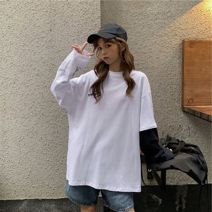 Korean Style Student Shirt Fashion All-Match Long-Sleeved T-Shirt For Women