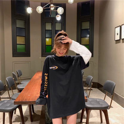 Korean Style Student Shirt Fashion All-Match Long-Sleeved T-Shirt For Women