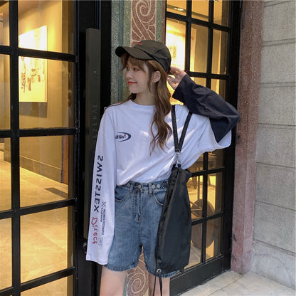 Korean Style Student Shirt Fashion All-Match Long-Sleeved T-Shirt For Women