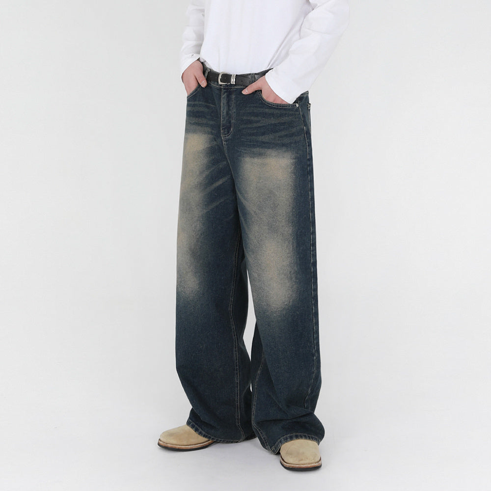 Retro Washed Jeans Men's Autumn