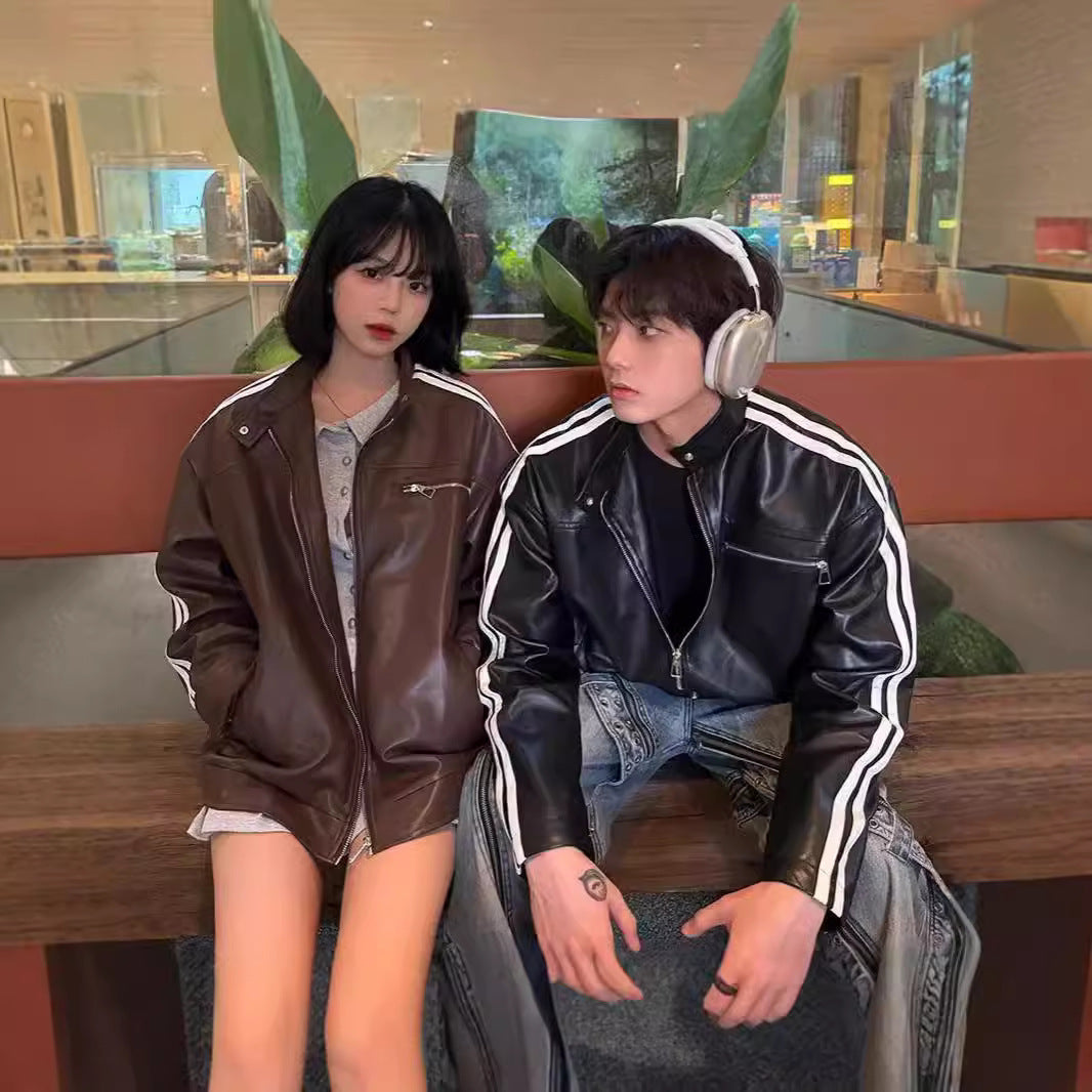 Loose Couple Short Motorcycle Clothing Jacket