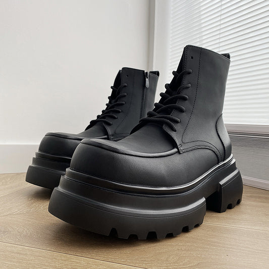 Height Increasing 7CM Lace-up Platform High-top Casual Martin Boots