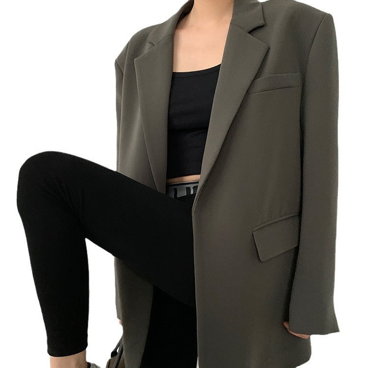 Fashion Design Women's Black Casual Small Suit Coat Women