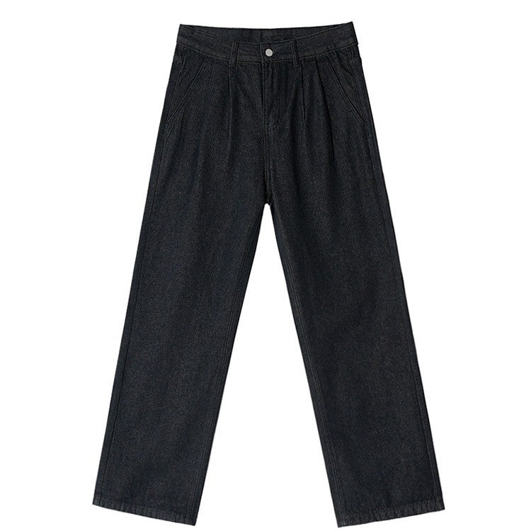 Straight Jeans Men's Casual Loose-fitting Wide-leg Trousers