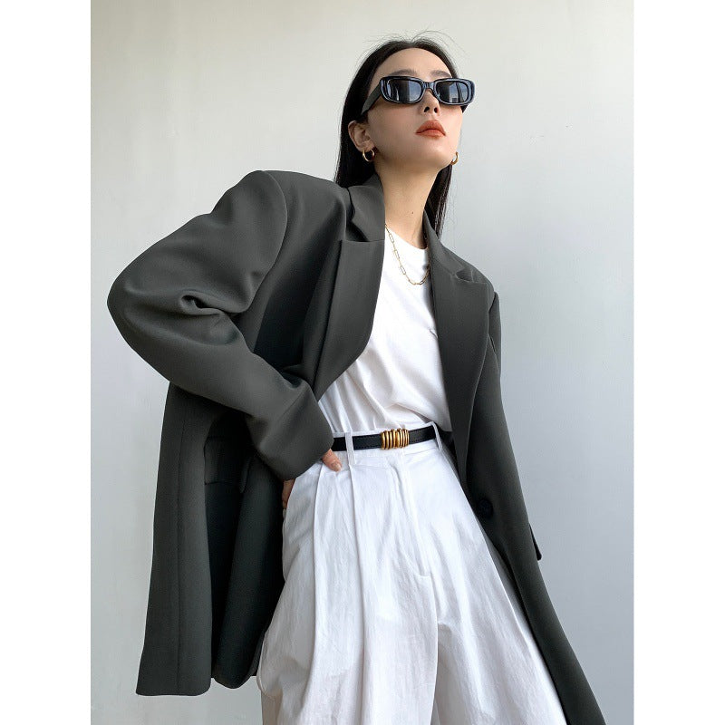 Fashion Design Women's Black Casual Small Suit Coat Women