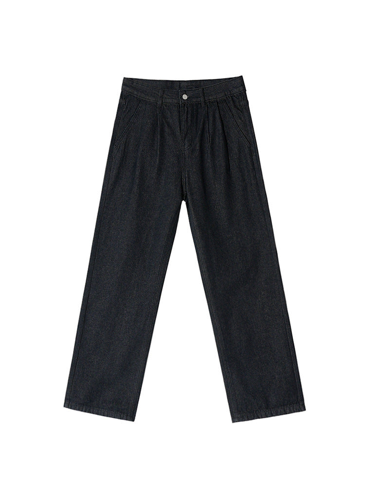 Straight Jeans Men's Casual Loose-fitting Wide-leg Trousers