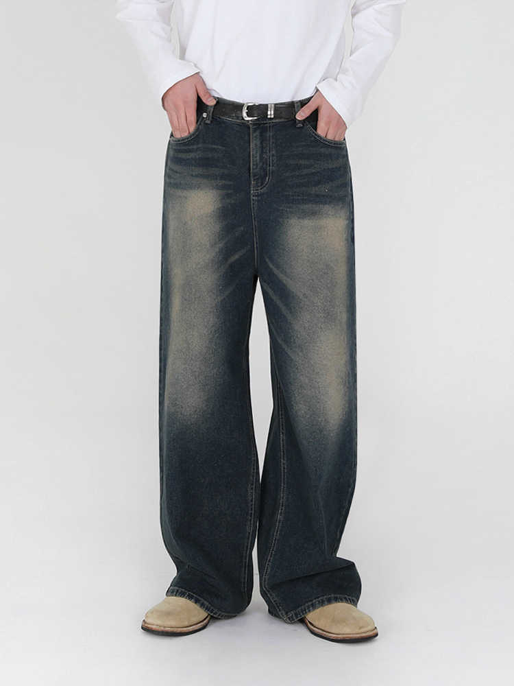 Retro Washed Jeans Men's Autumn