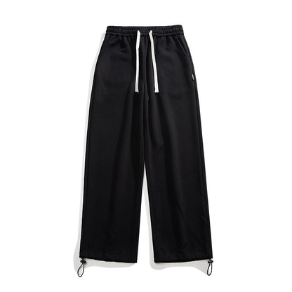 Drawstring Ankle-tied Loose Straight Sweatpants