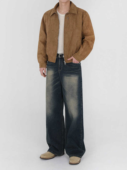 Retro Washed Jeans Men's Autumn